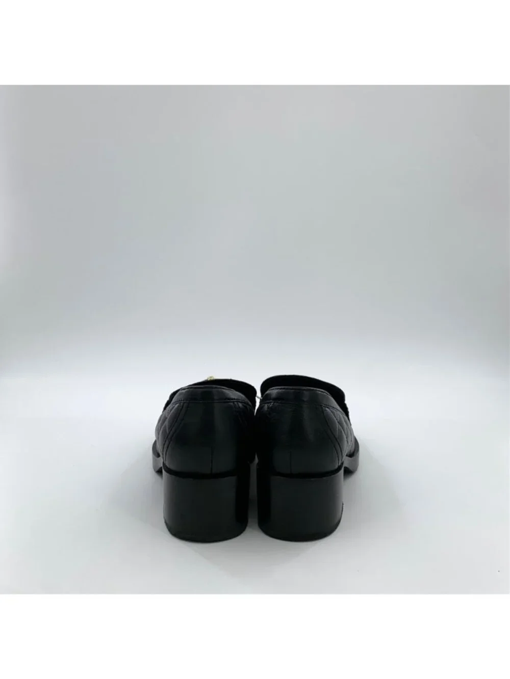 Chanel Black Leather Round-Toe Flat Shoes